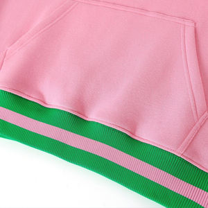 Sweat-shirt en chenille rose Alpha Kapa Alpha 1908, sweat-shirt à poche en chenille, col rond, vêtements grecs de qualité supérieure, provenant du fournisseur - Product Image 6
