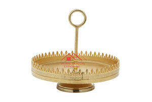 Plateau de service à gâteaux Décoration de table de mariage Support à gâteaux de luxe Décoratif de finition dorée très vendu - Product Image 6