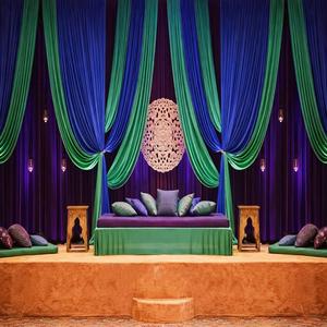 Cortinas de fondo de escenario de boda coloridas - Product Image 1