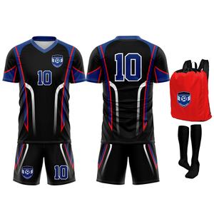 Uniforme de Fútbol Personalizado de Alta Calidad para Hombre, 100% Poliéster, Cuello Redondo, Manga Corta, Color Sólido, Logotipo Frontal, Secado Rápido, Elástico - Product Image 5