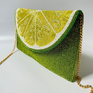 Bolso de Hombro con Cuentas Staud, Bordado con Cuentas de Semillas, Estilo Clásico de Algodón, para Fiestas, Forma Personalizable, Diseño Único Hecho a Mano - Product Image 1