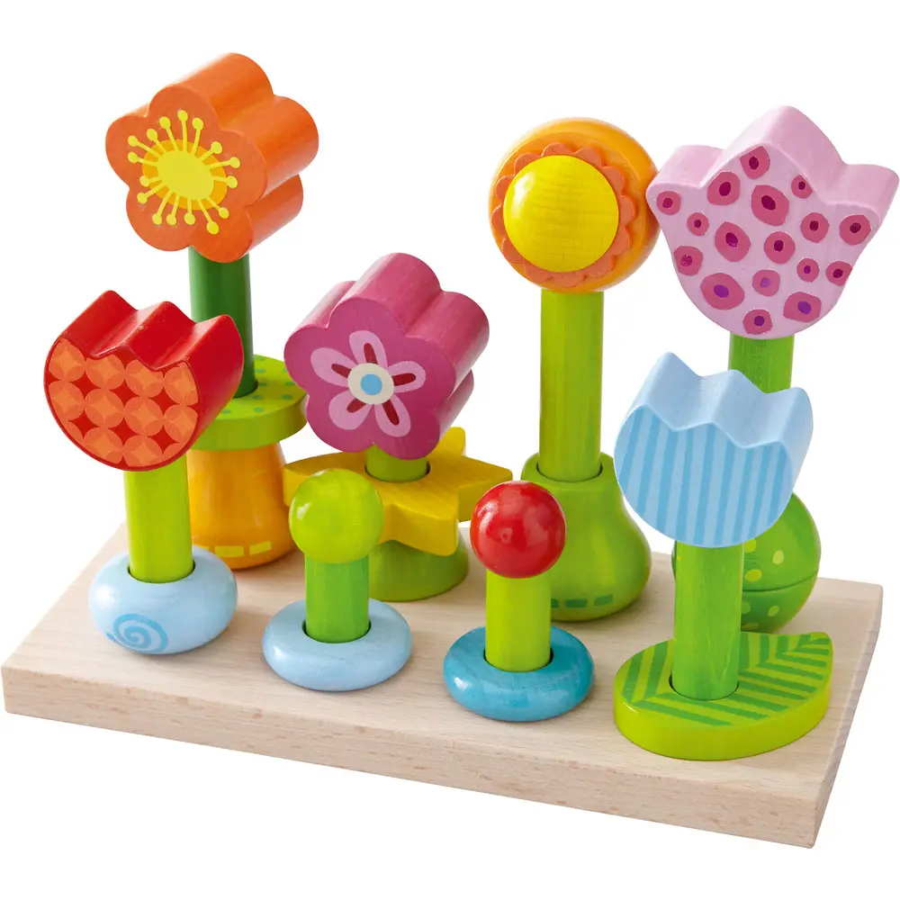 Custom made Brand name Wooden Flower Garden Pegging Game Montessori Toys