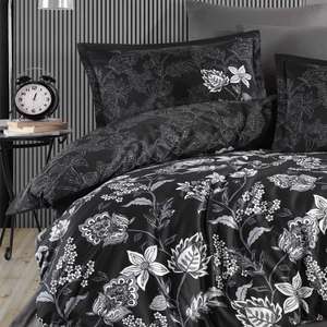 Ensemble de housse de couette double en satin de coton anthracite V2 Vilya - Product Image 2