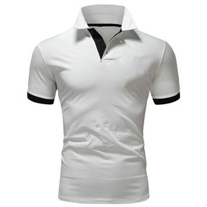 Polo pour homme coupe ajustée à séchage rapide Nouvelle arrivée T-shirt de golf en coton à manches courtes Respirant Rétractable Unique - Product Image 4