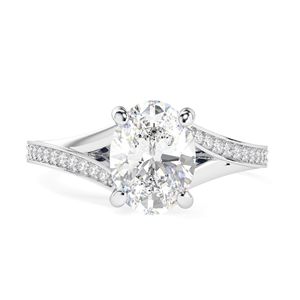 2.00CT Oval Cut Diamond Anniversary <b>Ring</b> For Women - Product Image 1