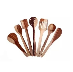 <b>Wooden</b> Kitchen <b>Utensils</b> for <b>Cooking</b> Natural Wood <b>Utensil</b> Spoons for <b>Cooking</b> Kitchen <b>Utensils</b> Set Spatula 7 PCS Wholesale. - Product Image 6