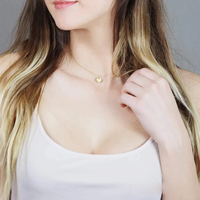 Bijoux faits à la main en acier inoxydable, collier avec pendentif étoile et disque en forme de cœur, gravé sur mesure, or et argent