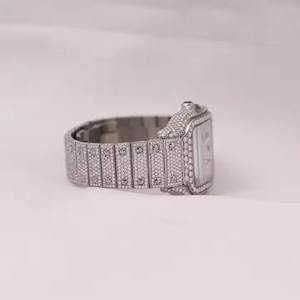 Prix de gros le plus vendu Montres moissanite à quartz et diamant VVS Clarity de fabrication indienne - Product Image 2