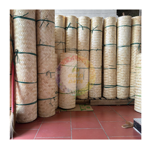 Rouleau de feuille de sangle de canne en bambou naturel tissé à la main, couverture de meuble d'ameublement écologique, projets d'artisanat pour la décoration intérieure - Product Image 1