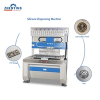 Machine de distribution automatique de patchs d'étiquettes en PVC liquide multicolores, certifiée CE, pour logos en caoutchouc souple