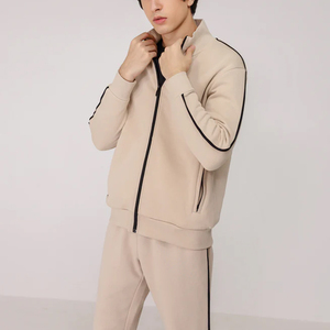 OEM Manufacturer's Men's Quick Dry Hooded Fleece Tracksuit 100% Cotton Solid Pattern Winter Season Breathable Sizes Bulk - Product Image 4