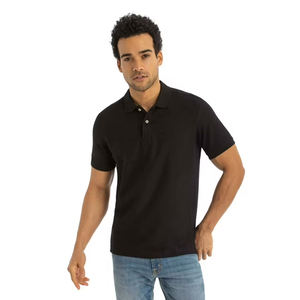 Polo sencillo de hombre con logotipo personalizado, informal, liso, de alta calidad, al por mayor - Product Image 3