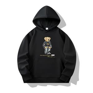 เสื้อฮู้ด Ralph Lauren X-Bear คุณภาพสูงสำหรับผู้หญิง เนื้อผ้าเทอร์รี่ระบายอากาศได้ดี เหมาะสำหรับฤดูหนาว ลายพิมพ์ด้วยความร้อน ด้านหน้า สไตล์ลำลอง - Product Image 5