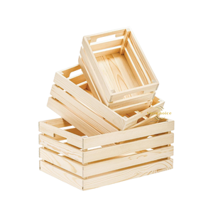 Boîte de rangement en bois naturel avec finition lisse pour l'organisation et la présentation - Product Image 2