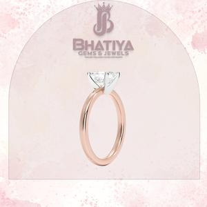 Asscher Cut Lab Grown Diamond Solitaire Ring 14K 18K Gold Engagement Fine Jewelry Wholesale Custom OEM Manufacturer - Product Image 6