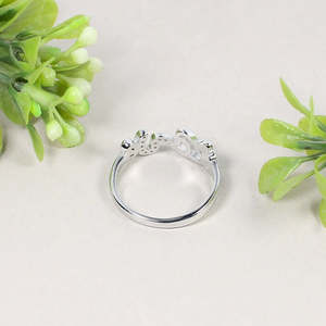 Anillo de plata esterlina 925 romántico al por mayor, Zirconia cúbica genuina, piedra preciosa, platino, rodio, piedra de corte rodio, ajuste de rodio fino - Product Image 3