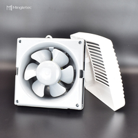 Ventilateur d'extraction mural électrique carré en gros, 6/8 pouces, à roulement à billes, silencieux, pour salle de bain et cuisine, OEM