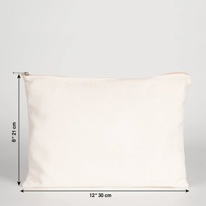 Sublimation Printed <b>Laminated</b> Cotton Clutch <b>Pouch</b> 12 8 Inches (30 21 Cm) Zipper Closure - Product Image 3