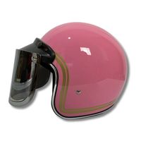 Nouveau casque de moto de haute qualité CRX Bogo-X rose brillant élégant rétro visage ouvert ABS certifié SNI avec doublure en mousse pour adultes