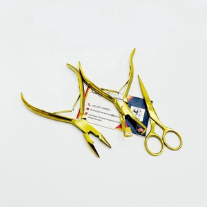 Pinzas de Acero Inoxidable Somofy Enterprises para Remover Extensiones de Cabello con Herramienta de Tijera, Color Dorado Plasma, Fácil de Usar - Product Image 1