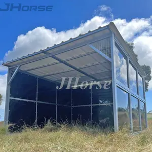 Economical Temporary Prefab Design Horse Stall Barn Horse Box Stable Horse Shelter With HDPE Panels