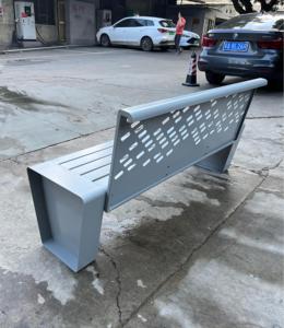 कस्टम डिजाइन आधुनिक स्टेनलेस स्टील आउटडोर पार्क बेंच के लिए टेबल थोक टिकाऊ शहरी फर्नीचर - Product Image 2