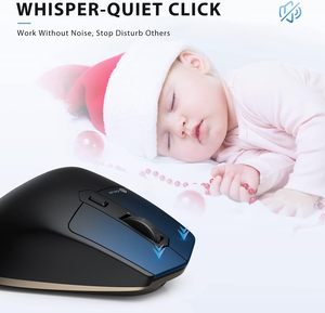 Chuột không dây chế độ kép iclever + USB Ergonomic 5 có thể điều chỉnh DPI 6 nút Tương thích đa thiết bị - Product Image 6