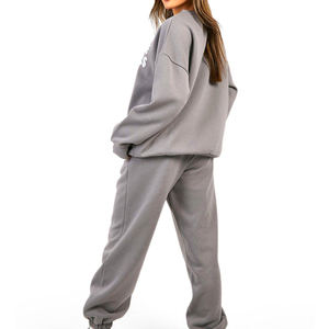 2023 Trajes de sudor de mujer de color personalizado Estilo casual de gran tamaño pesado en venta al por mayor - Product Image 3