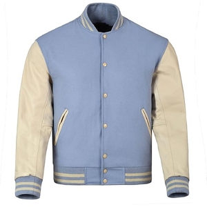 Chaqueta Universitaria de Lona Personalizada para Hombre, Bordado Frontal, Calidad Premium, Precio de Mayoreo, Gran Venta - Product Image 1