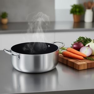 CUCINART หม้อตุ๋นอะลูมิเนียมเคลือบสารกันติด สีเงินดำ รุ่น V681172CA32 (32 ซม.) - Product Image 3