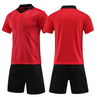 Uniforme d'arbitre de football professionnel personnalisé 2025 – Qualité supérieure, col ras du cou, manches courtes, léger, respirant, séchage rapide
