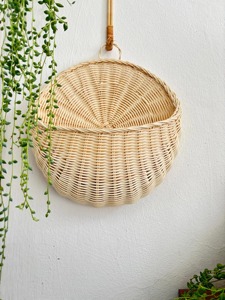 Natural Rattan <b>Cute</b> <b>Bear</b> Circle Wall Basket Handmade Eco-Friendly Storage Baskets Modern Multifunction Made in Hanoi - Product Image 5