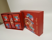 Carpeta de Papel Kraft Biodegradable y Reciclable de Lujo con Logotipo Personalizado en Lámina Dorada, Embalaje de Regalo para Pasteles de Luna, Galletas y Manualidades