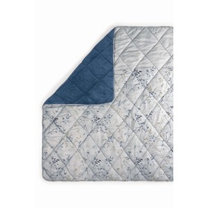 Edredón Acolchado Doble de Terciopelo de Algodón Nitsa Denim 195x215 cm, Funda de Edredón 195x215 cm - Product Image 2