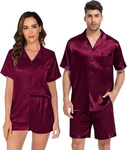 Ropa de dormir Ligera y transpirable Ropa de dormir Larga de lujo de alta calidad Hombres Ropa de dormir de seda Tejida Dos piezas Pijama de satén de seda - Product Image 3