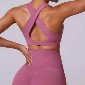 Women's <b>Sports</b> <b>Bra</b> with X-shaped Hollowout Beautiful Back High Elasticity Strong Support Lightweight <b>Sports</b> Running Fitness <b>Bra</b> - Product Image 4