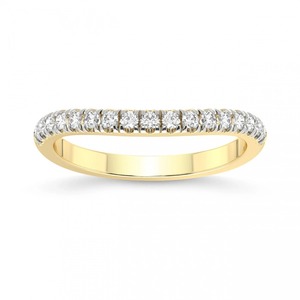 แหวนเพชรโค้งมนเพชรเลี้ยงในห้องปฏิบัติการ 0.33 กะรัต น้ำหนักรวม 14K ทองคำแท้ สี FG ความสะอาดระดับ VS 17 เพชร ผู้ผลิตโดยตรง - Product Image 3
