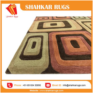 Alfombras modernas de lana de felpa de tamaño personalizado GR 08 multidiseño para uso doméstico precio al por mayor en India - Product Image 4