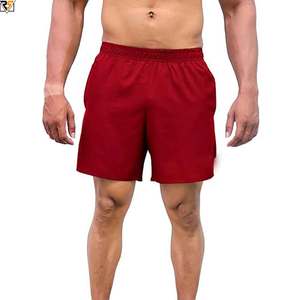 Short extensible en nylon rouge confortable à porter pour le sport short de jogging vêtements de nuit - Product Image 1