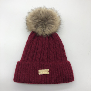 Gorro de punto personalizado con parche de logotipo, gorros bordados acanalados cálidos para invierno, gorro de pescador, ropa de calle Unisex - Product Image 1