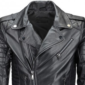 แจ็คเก็ตผู้ชายผ้าแคนวาสผสมหนังคุณภาพสูงสำหรับฤดูหนาว สไตล์ไฮสตรีท พร้อมคุณสมบัติระบายอากาศและกันลม พร้อมซิปปรับแต่งได้ - Product Image 2