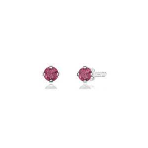 Tốt nhất 925 Sterling Bạc đồ trang sức mỹ đá màu hồng Tourmaline cắt Vòng Bướm khóa Stud Bông tai prong thiết lập gói của 5 cặp - Product Image 1