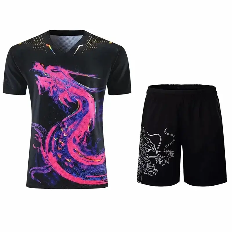 2024 New Men & Women Custom Design Badminton Jerseys Shorts Sets Table Tennis Men & Kids Shirt Ping Pong Clothes Sports Suits