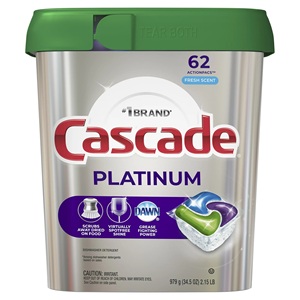 Cascade Platinum ActionPacs Detergente para Lavavajillas Aroma Fresco 62 Unidades Modelo 32165478 - Product Image 3