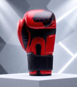 Gants d'entraînement professionnels en métal avec motif hexagonal, maille respirante et fermeture à boucle et crochet pour sac de sport - Product Image 5