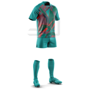 Ropa de Competición de Rugby, Jersey y Pantalones Cortos Estampados con Tela Suave y Transpirable para Prácticas de Equipo y Torneos - Product Image 4