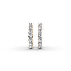 Boucles d'oreilles de luxe en or 18 carats avec diamants de laboratoire ronds, 28 pièces, 2,04 carats au total - Product Image 2