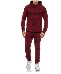 Survêtement en coton à capuche tendance avec logo personnalisé, fermeture à cordon, sweat-shirt de sport, jogging, confort, vêtements de sport tendance - Product Image 2