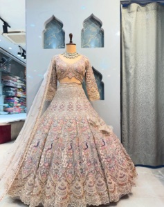 Nhất bán mã hóa Sequins làm việc với cancan & Canvas patta Ấn Độ Pakistan quần áo lehenga choli phụ nữ ren vải - Product Image 4