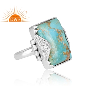 แหวนพลอยสีเขียวขุ่นสีเงินสเตอร์ลิงออกซิไดซ์ได้รับความนิยมล่าสุดผู้ผลิตเครื่องประดับออกแบบได้ตามต้องการ - Product Image 2